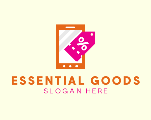 Item - Mobile Shopping Discount Tag logo design