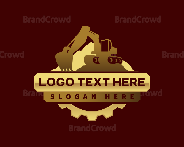 Backhoe Construction Excavator Logo