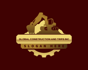 Backhoe Construction Excavator Logo