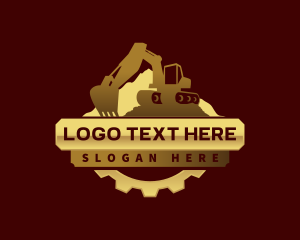 Backhoe Construction Excavator Logo