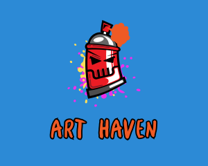 Angry Spray Can  logo design