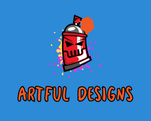 Angry Spray Can  logo design