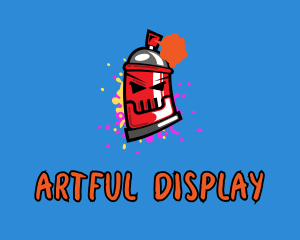 Angry Spray Can  logo design