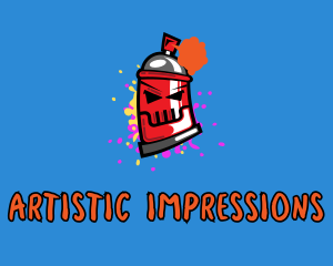 Angry Spray Can  logo design