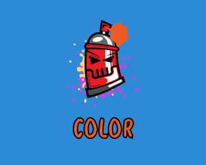 Car Bodyshop - Angry Spray Can logo design