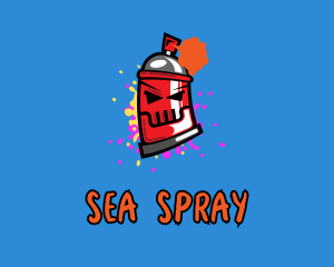 Angry Spray Can  logo design