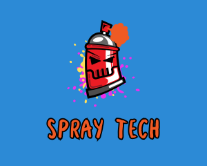 Angry Spray Can  logo design