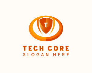 Cybersecurity Tech Shield logo design