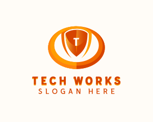 Cybersecurity Tech Shield logo design