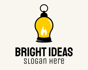 Led - Gas Lamp Lightbulb Illumination logo design