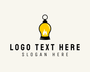 Gas Lamp Light Bulb Illumination logo design