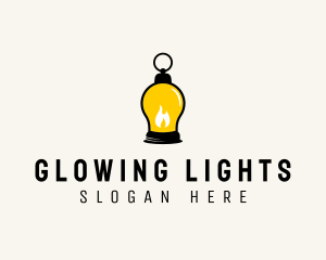 Gas Lamp Light Bulb Illumination logo design