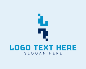 Futuristic - Pixel Tech Data logo design