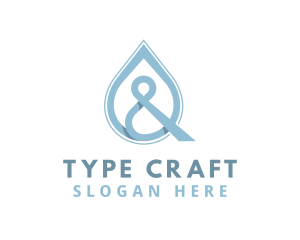 Type - Droplet Ampersand Type logo design
