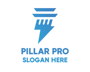 Pillar - Thunder Pillar logo design