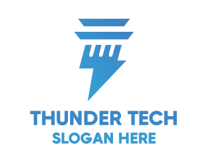 Thunder Pillar logo design