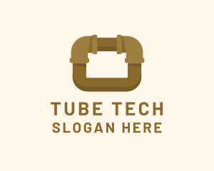 Tube - Brown Plumbing Pipe logo design