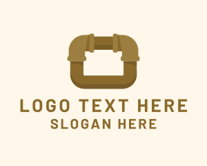 Loop - Brown Plumbing Pipe logo design