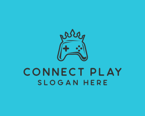 Multiplayer - King Crown Controller Console logo design