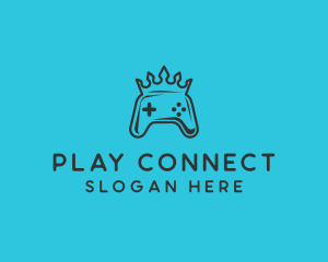 Multiplayer - King Crown Controller Console logo design
