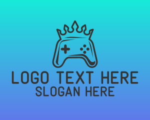 Xbox - King Crown Gaming Controller logo design