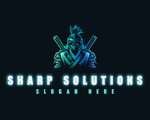 Sharp - Ninja Samurai Gaming logo design