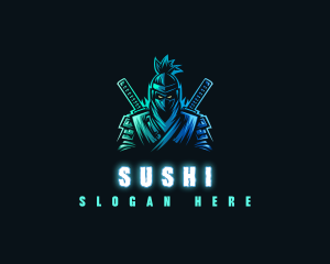 Ninja Samurai Gaming logo design