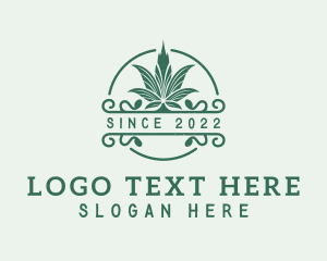 Weed - Marijuana Nature Drug logo design