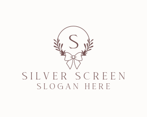 Simple Ribbon Wreath Logo