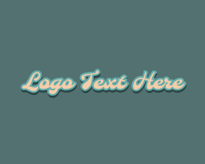 Crafty - Groovy Retro Pop logo design