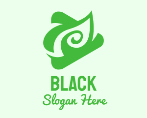 Vegan - Green Leaf Media Player logo design