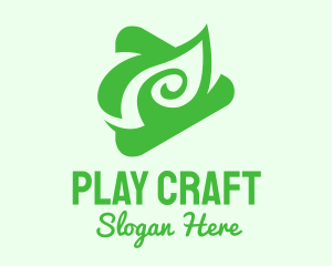 Green Leaf Media Player  logo design