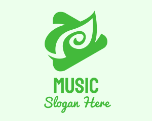 Green Leaf Media Player  logo design