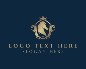 Exclusive - Royal Shield Horse logo design