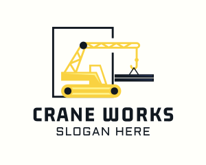 Crane - Industrial Construction Crane logo design