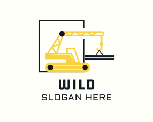 Machinery - Industrial Construction Crane logo design