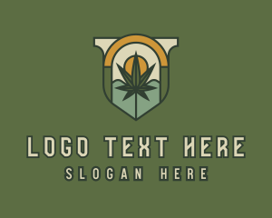 Hipster - Hipster Boho Marijuana logo design