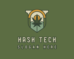 Hash - Hipster Boho Marijuana logo design