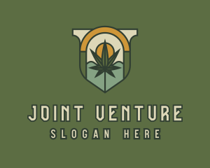 Joint - Hipster Boho Marijuana logo design