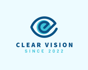 Optics - Eye Clinic Letter E logo design