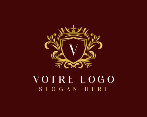 Vip - Royal Floral Shield logo design