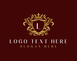 Vip - Royal Floral Shield logo design