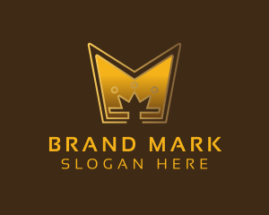 Trademark - Golden Crown Letter M logo design