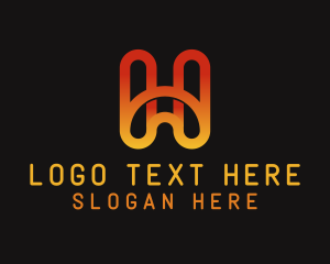 Letter Ao - Gradient Generic Letter H logo design
