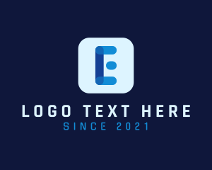 Computer - Digital Application Letter E logo design