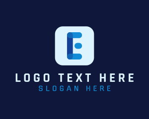 Digital Application Letter E Logo