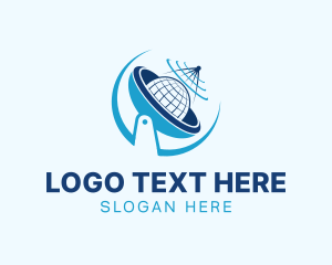 Network - Globe Satellite Network logo design