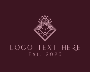 Lotus - Diamond Lotus Beauty Goddess logo design