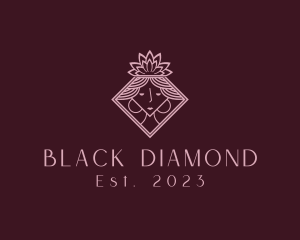 Diamond Lotus Beauty Goddess logo design