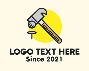 Cartoon - Hammer Builder Tool logo design